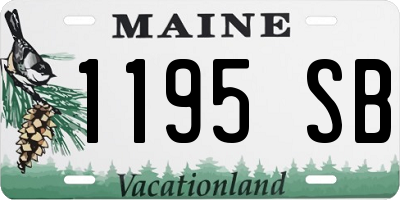 ME license plate 1195SB