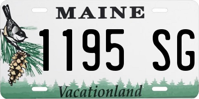ME license plate 1195SG