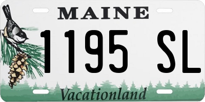 ME license plate 1195SL