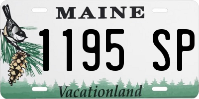 ME license plate 1195SP