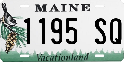 ME license plate 1195SQ