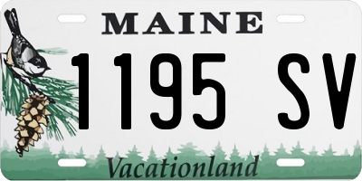 ME license plate 1195SV