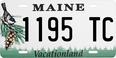 ME license plate 1195TC
