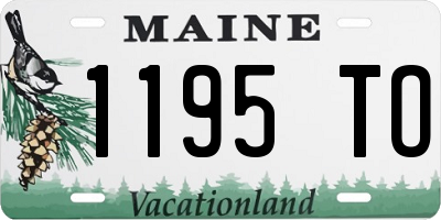 ME license plate 1195TO