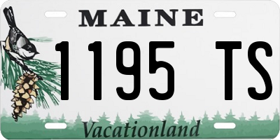 ME license plate 1195TS