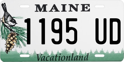 ME license plate 1195UD
