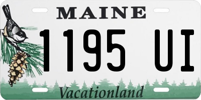 ME license plate 1195UI