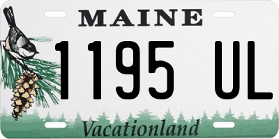 ME license plate 1195UL