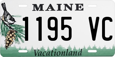 ME license plate 1195VC