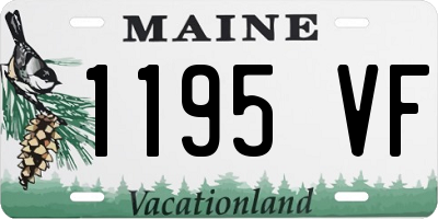 ME license plate 1195VF