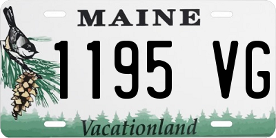 ME license plate 1195VG