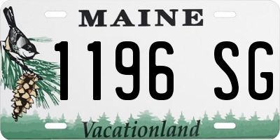 ME license plate 1196SG