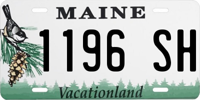 ME license plate 1196SH