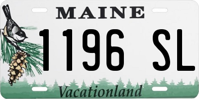 ME license plate 1196SL