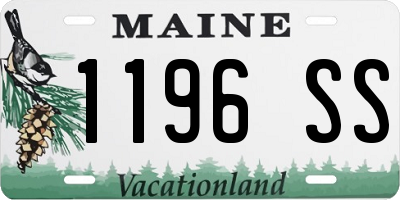 ME license plate 1196SS