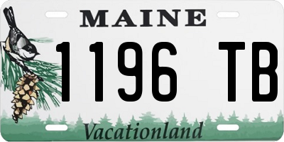 ME license plate 1196TB