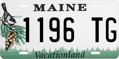 ME license plate 1196TG