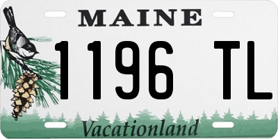 ME license plate 1196TL