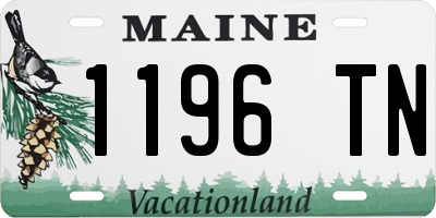 ME license plate 1196TN