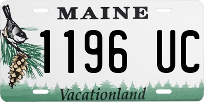 ME license plate 1196UC
