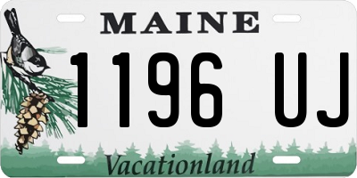 ME license plate 1196UJ