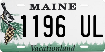 ME license plate 1196UL