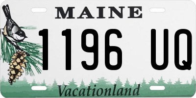 ME license plate 1196UQ