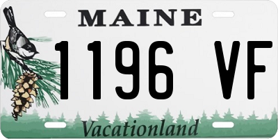 ME license plate 1196VF