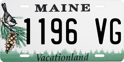 ME license plate 1196VG