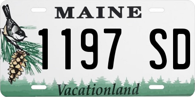 ME license plate 1197SD