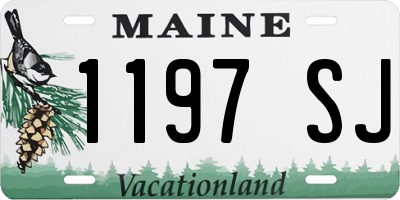 ME license plate 1197SJ