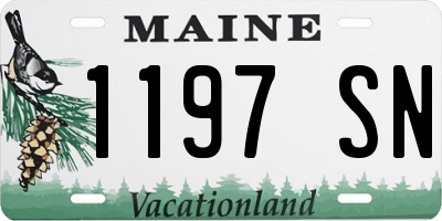 ME license plate 1197SN
