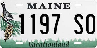 ME license plate 1197SO