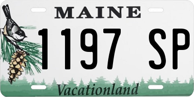 ME license plate 1197SP