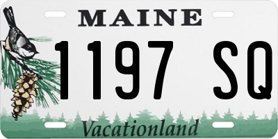 ME license plate 1197SQ