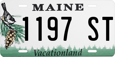 ME license plate 1197ST