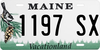 ME license plate 1197SX