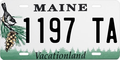 ME license plate 1197TA