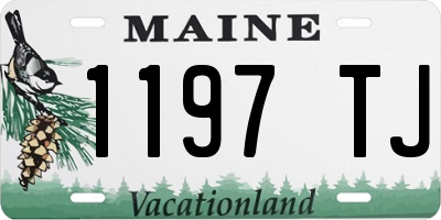 ME license plate 1197TJ