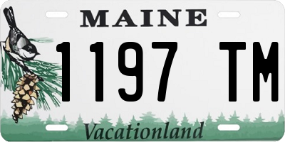ME license plate 1197TM
