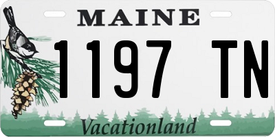 ME license plate 1197TN