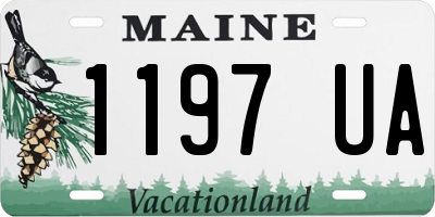 ME license plate 1197UA