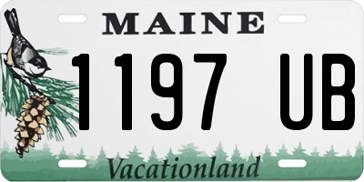 ME license plate 1197UB