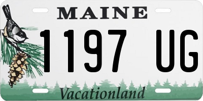 ME license plate 1197UG