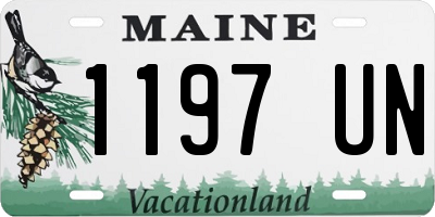 ME license plate 1197UN