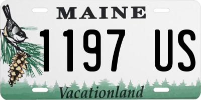 ME license plate 1197US