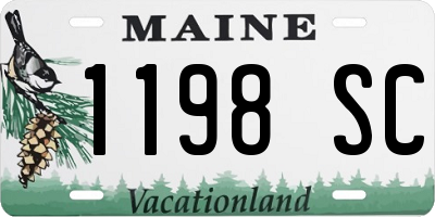 ME license plate 1198SC