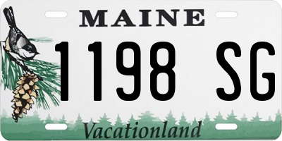 ME license plate 1198SG