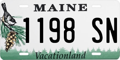 ME license plate 1198SN