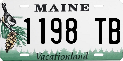 ME license plate 1198TB